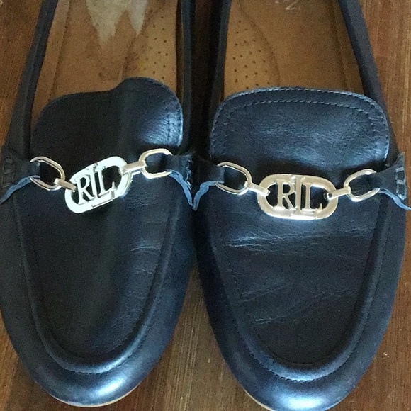 Ralph Lauren navy leather loafer size 7 - Picture 6 of 6